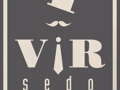 Vir Sedo Barberspa Logo barberspa hat logo mustache typography