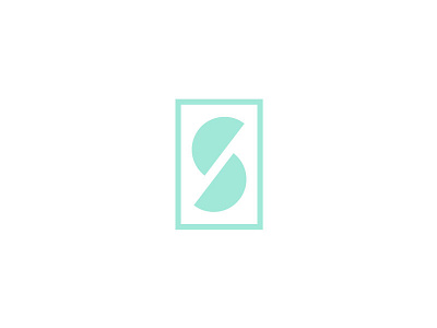 Sssss brand geometric initial letter logo s semicircle shapes teal