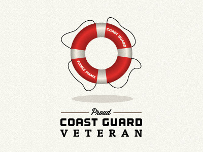 Joe Coastie brown coast guard float life ring military orange pirate puddle red texture value
