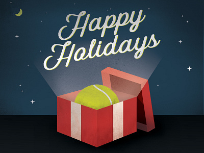 Happy Holidays christmas design email evite gift holidays light night tennis texture
