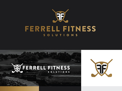 Ferrell Fitness athletic brand clubs f ff fitness golf logo sport workout