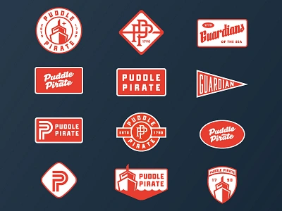 Puddle Patches apparel hats patch patches red typography