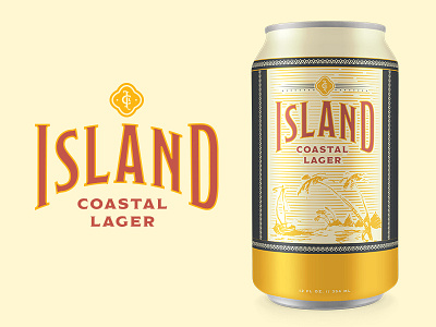 ICL 2 beer can coastal cuba design island lager monogram