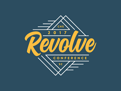 Revolve Conference charleston conference design diamond revolve script typography