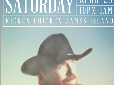 Chuck Norris Abides badass blue chicken chuck norris cowboy hat gradient green rawberry jam typography white