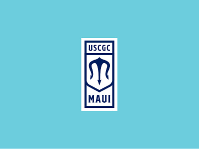 M is for MAUI coast guard cutter logo m maui monogram nautical sea ship tag trident