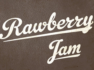 Rawberry band brown chuck norris gelato gotham poster rawberry jam script texture type