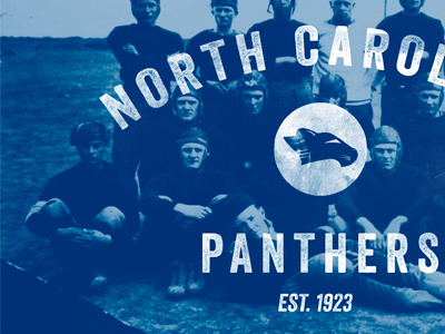 Fun Fact aged blue carolina football old panthers team texture type typography vintage