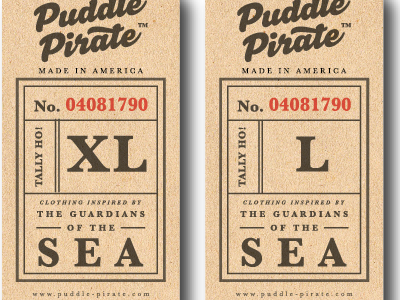 Shirt Tags baskerville nautical paper pirate puddle santelli shirts sizes tags texture tshirts typography