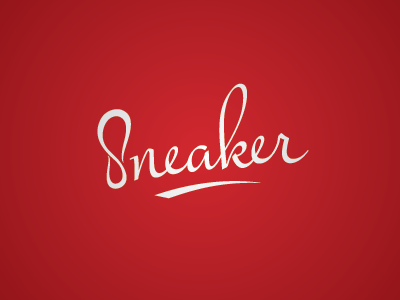 Sneaker Logo branding charleston logo red script shoes slant media sneaker store swoosh typography white