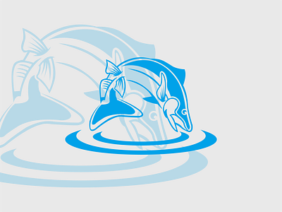 fish logo branding design logo vector