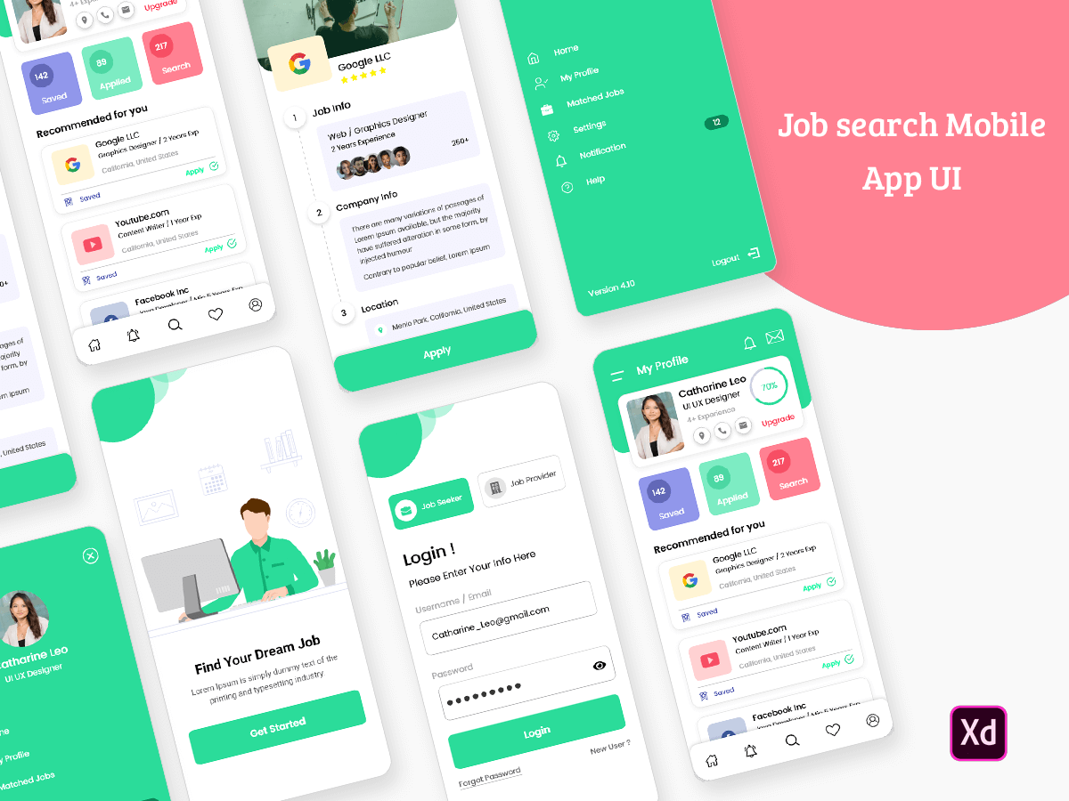 Job Search Mobile App UI by Creative Pexels on Dribbble
