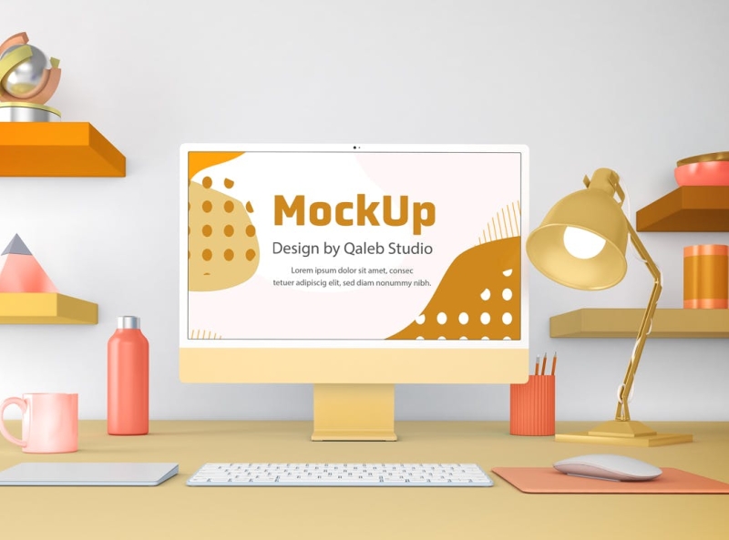 iMac Mockups 3d app branding design graphic design illustration imac mockup instagram logo minimal mockup packaging packaging mockup phone mockup screen typography ui ux vector web
