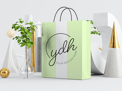 Shopping Bag Mockups 3d bag mockup branding design graphic design illustration logo mockup shopping bag typography ui ux vector