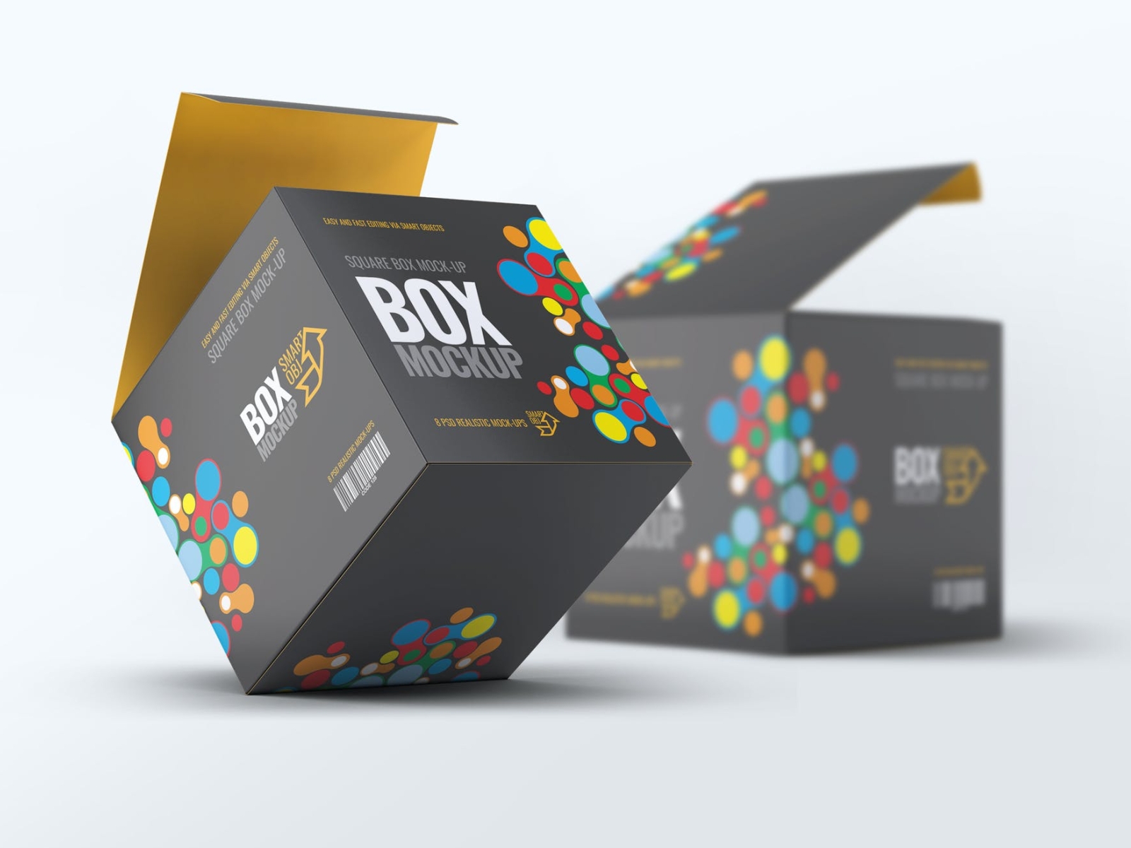 Square Box Mockup 3d box branding design gift box graphic design illustration logo magnetic gift box mockup package packaging packaging design typography ui ux vector