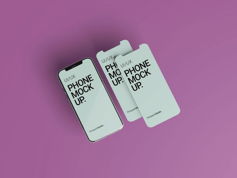 Phone UI/UX Mockup 3d branding design graphic design illustration iphone logo mockup phone phone mockup typography ui ux vector
