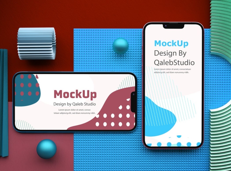 iPhone 13 Top View Mockup 3d branding design graphic design illustration iphone 13 logo mockup typography ui ux vector
