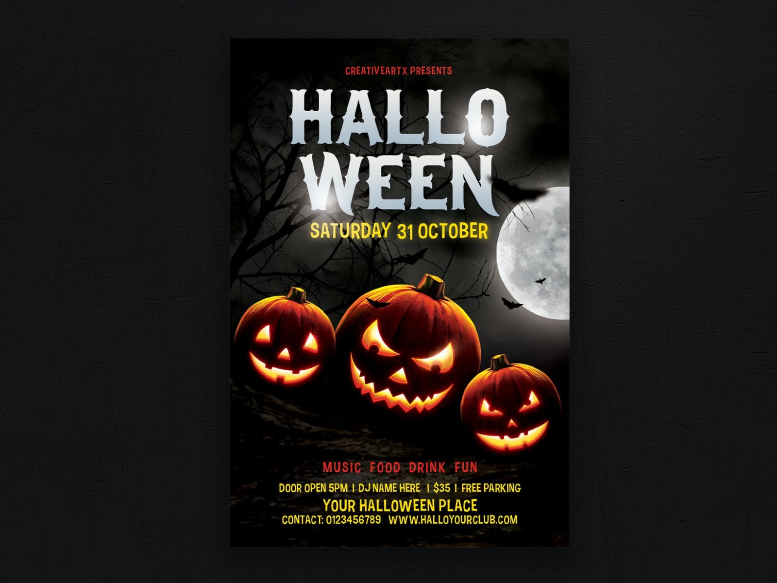 Halloween 3d branding brochure design flyer graphic design halloween illustration logo template typography ui ux vector