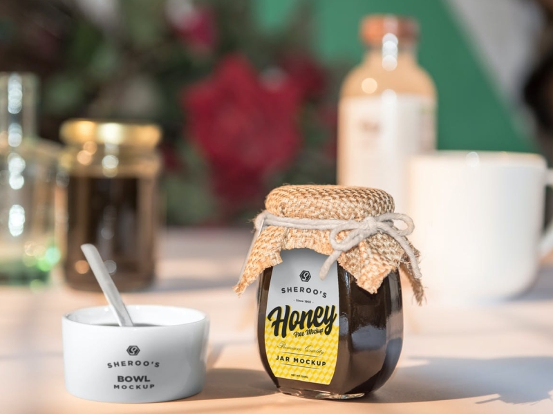 Honey Jar Packaging Mockups