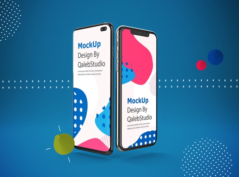 IOS and Android Mockup 3d android branding design graphic design illustration ios iphone iphone 13 iphone mockup logo mockup typography ui ux vector