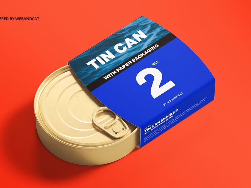 Tin Can Packaging Mockup 3d branding can mockup design graphic design illustration logo packaging packaging design tin can typography ui ux vector