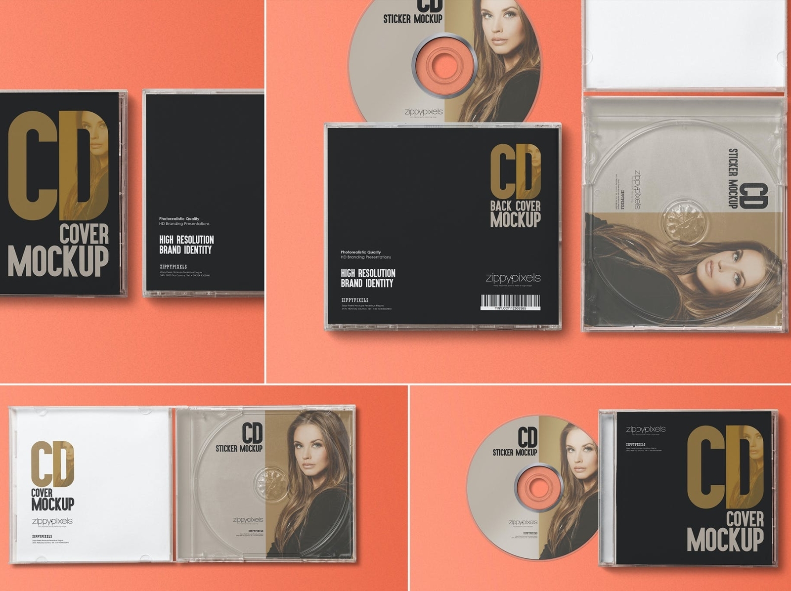 CD Label & Case Mockups by Mockup Templates on Dribbble