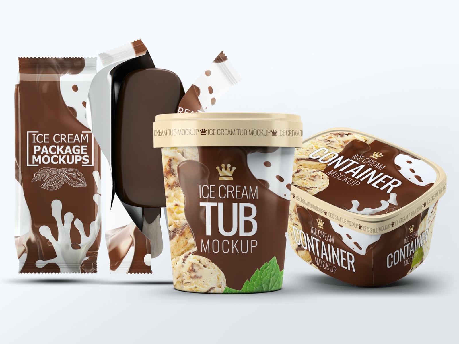 Ice Cream Packaging Mockup 3d branding design graphic design ice cream ice cream package illustration logo mockup packaging packaging design typography ui ux vector