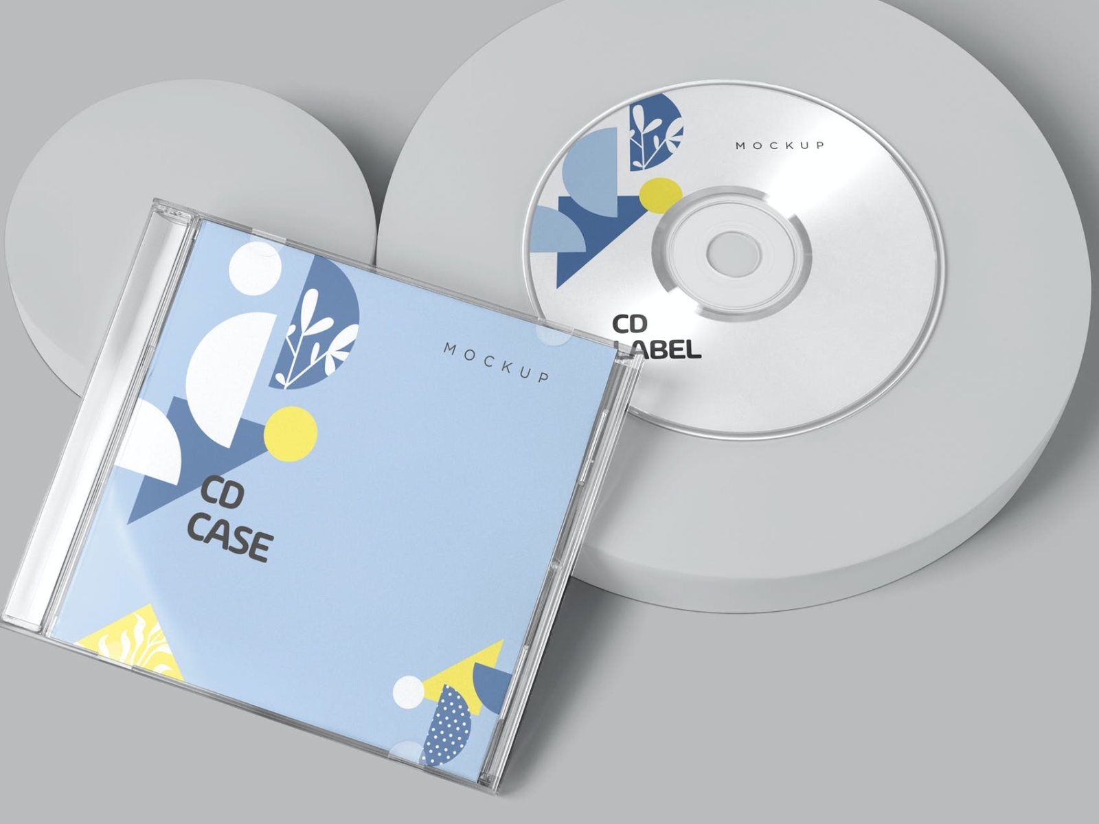 CD Label & Case Mockups 3d branding cd cd case cd label design dvd graphic design illustration logo mockup packaging packaging design typography ui ux vector