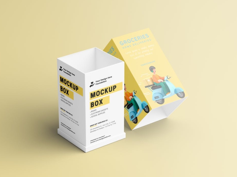 Product Box Mockup 3d box box mockup branding design graphic design illustration logo mockup packaging packaging design typography ui ux vector