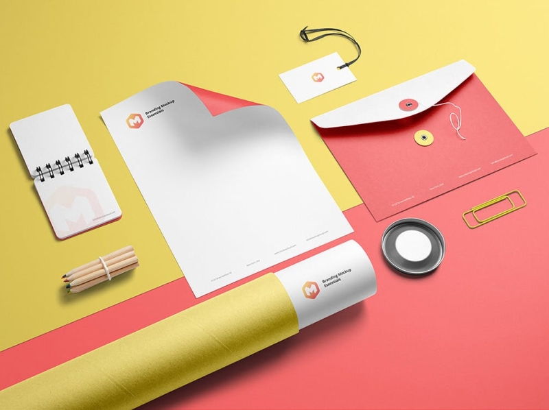 Branding - Essentials Mockup 3d branding business business card design essentials graphic design illustration letterhead logo mockup stationery typography ui ux vector