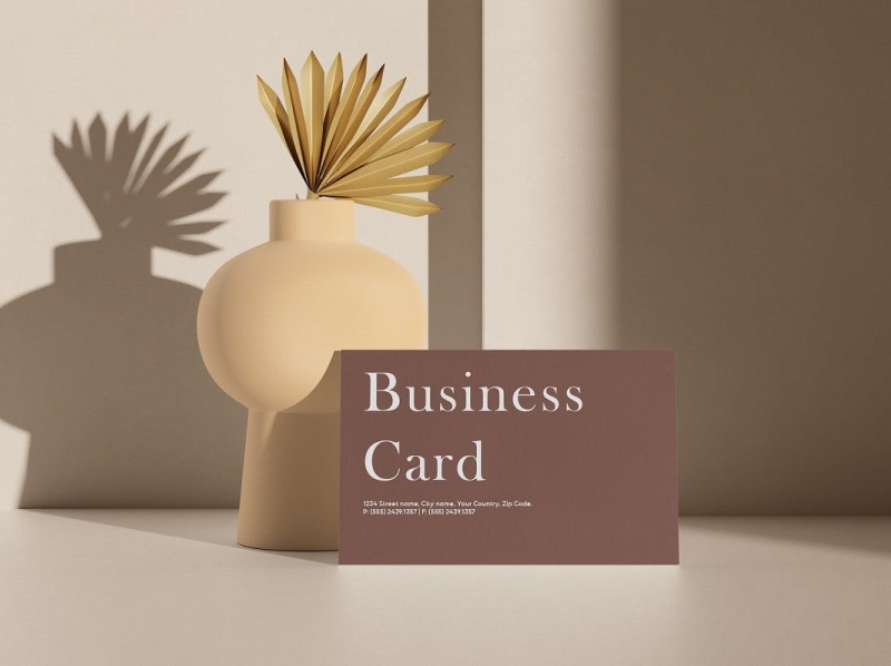 Business Card Mock-up 3d branding business business card card design graphic design illustration logo mockup stationery typography ui ux vector