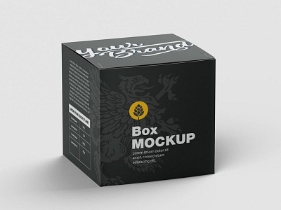 Square Box Mockup 3d box branding design graphic design illustration logo luxury mockup packaging packaging design packing product ux