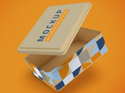 Tin Box Mockup 3d box branding design graphic design illustration logo mockup packaging packaging design tin tin box ux