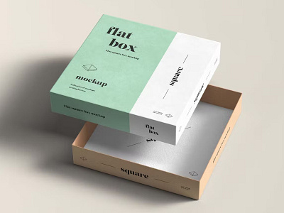 Flat Box Mockup 3d box mockup box packaging branding design flat box graphic design illustration logo mockup packaging packaging design ux