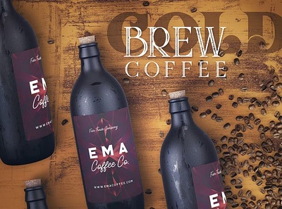 Cold Brew Coffee Packaging Mock-up 3d branding coffee design graphic design illustration logo mockup package design packaging packaging design ux