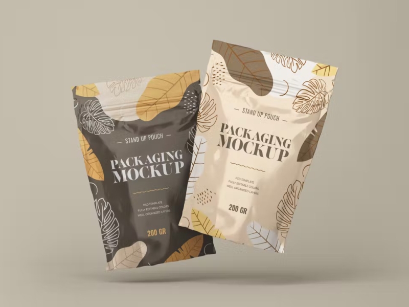 Ziplock Pouch Packaging Mockup by Mockup Templates on Dribbble