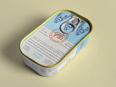 Sardine Fish Tin Can Package Mockup