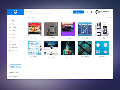 Dropbox Redesign concept ai app concept dropbox macosx psd redesign vector