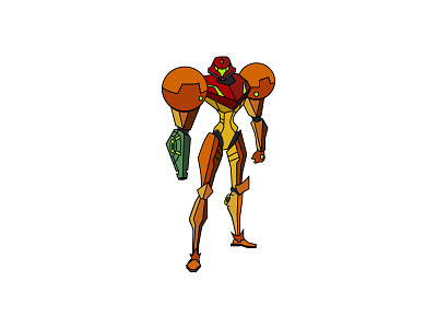 Metroid vector art concept illustration metroid nintendo vector