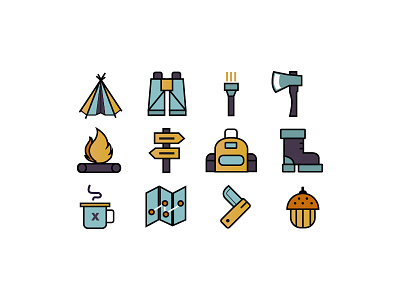 Icon camping adobe art camping design graphic design icon illustrator vector
