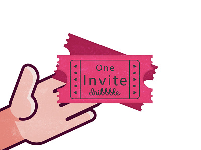one Invite dribbble design designers dribbble follow invite new designers vector