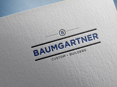 Baumgartner Logo Paper Pressed branding illustrator logo logo design logodesign logotype typogaphy vector