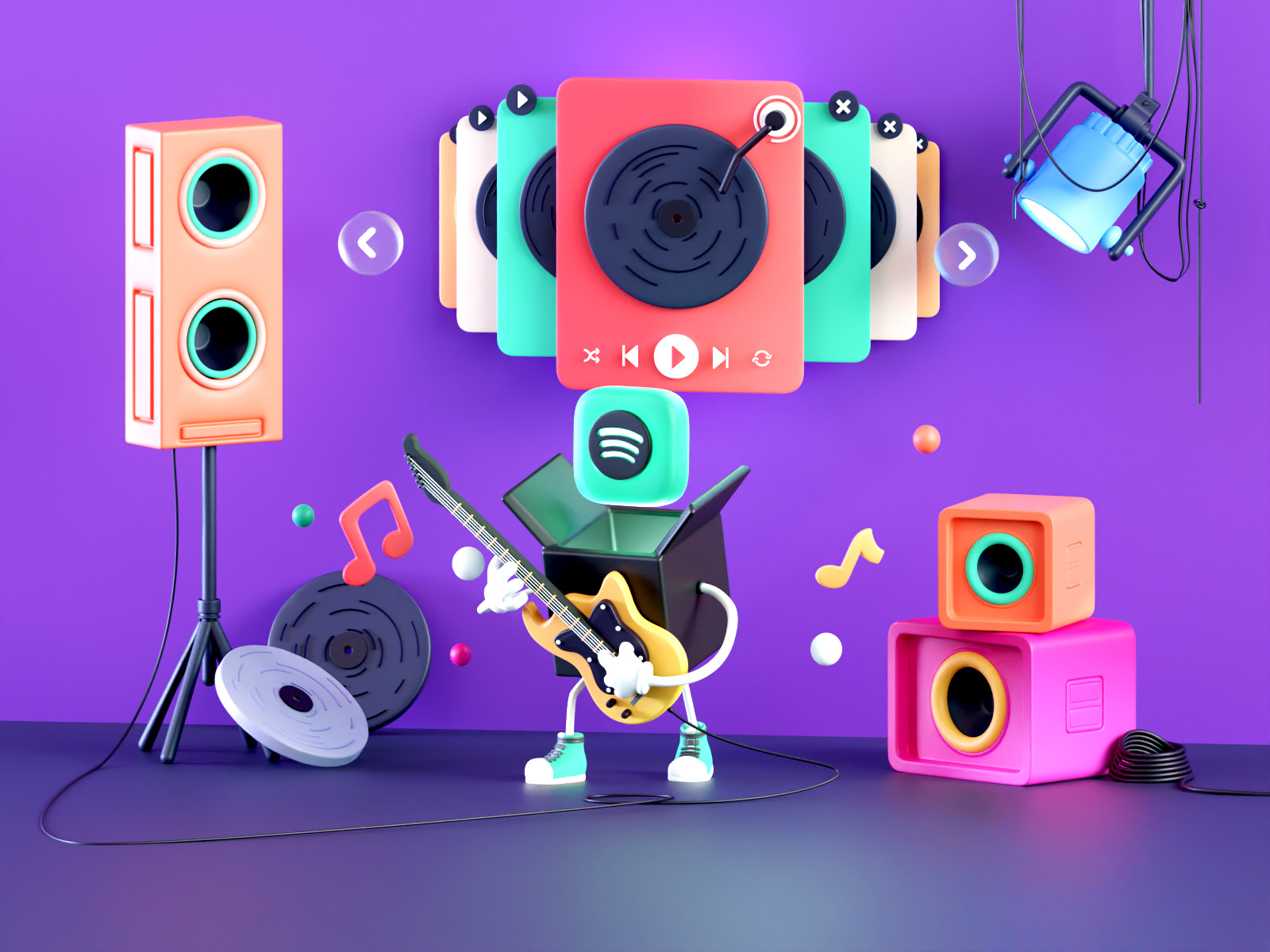 Spotify Room by Alireza Momen Tousi on Dribbble