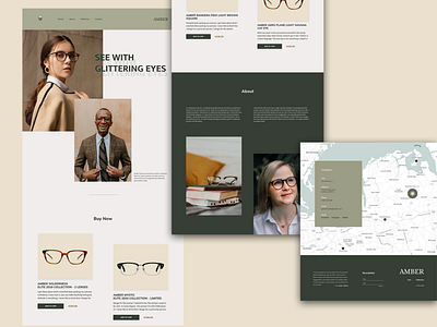 Amber Glasses Webstore Design adobe xd design shop web web design website design