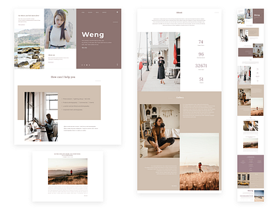 Weng Photographer - Personal Website design photographer photoshop portfolio web design