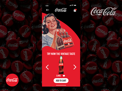 Coca-Cola App app branding clean coca cola cocacola creative design ui ui ux uidesign ux web