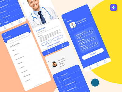 Medical App Concept app app design clean desgin app design doctor doctor app doctor appointment medical medicine ui ui ux uidesign ux