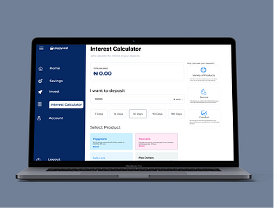 Interest calculator app calculator app calculator ui ui ux web web design