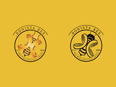 Bonista Logo Design bee character bee logo brand identity branding graphic designer logo logo bee logo brand logo design logo designer