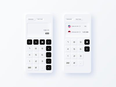 Calculator App calculator figma mobile design neumorphic uidesign